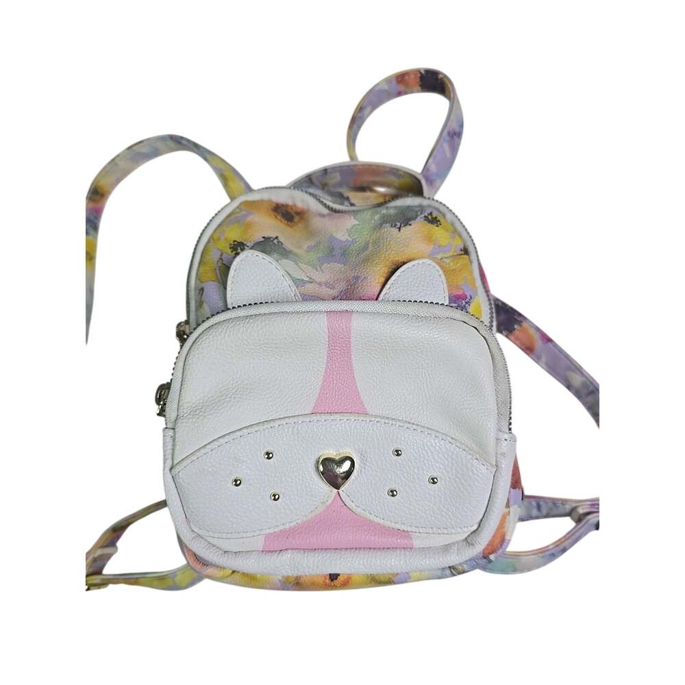 Betsey Johnson Pastel Floral Mini Backpack Kitsch Dog Coquette Girlhood Baddie